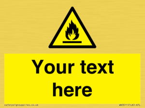 Custom flammable sign